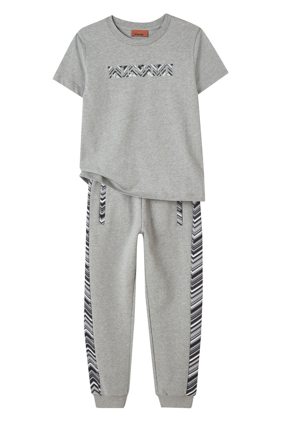 Çocuklar için Zigzag Desenli Logo Jersey Tişört
