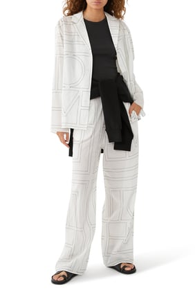 Monogram Pamuklu Pijama Üstü