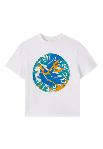 Çocuk Logo Baskılı Tişört - Beyaz