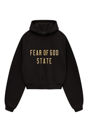 Fleece Kısa Kapüşonlu Sweatshirt