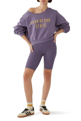 Kadınlar için Şık Kısa Kesim Kalın Polar Crewneck