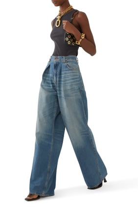 Haikure Candy Tencel Mavi Jean Pantolon