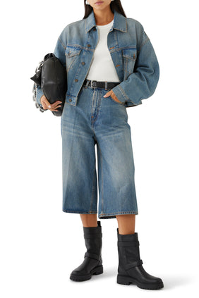 Belle Culotte Geniş Paça Kot Pantolon