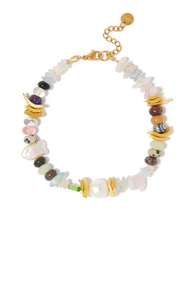 Dalga Desenli Altın Kaplama Bileklik