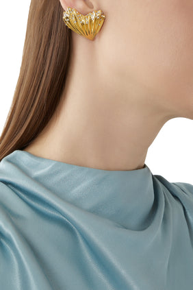 Aşk Dokunuşu Küpe, 925 Ayar Gümüş ve Swarovski Kristalleri