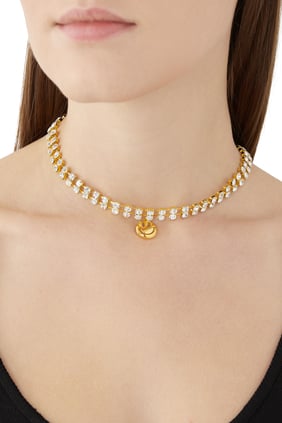 Sussudio Mini Choker - 24 Ayar Altın Kaplama, Swarovski Kristalleri