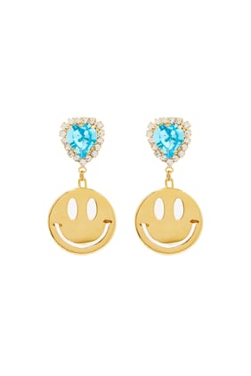 Eğlenceli Parti Pooper Küpeleri - Altın Kaplama ve Swarovski Kristalleri