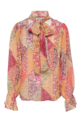 Jovie Renkli Patchwork Bluz