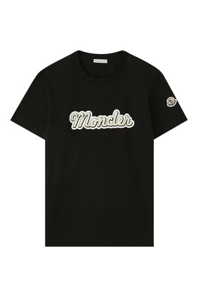 Moncler Logo Baskılı T-Shirt - Siyah