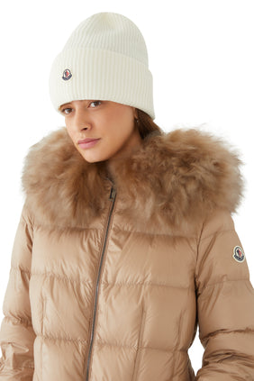 Moncler Logo Şapka - Beyaz