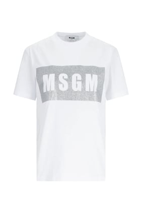 Işıltılı Logo Baskılı T-Shirt