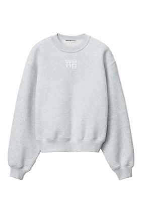 Kadın Pamuklu Oversize Gri Sweatshirt