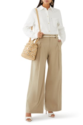 Wallen Geniş Paça Pamuklu Pantolon
