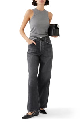 Kırışık Pamuklu Kolsuz Tişört