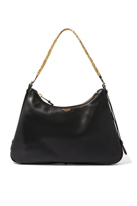 Moschino Mini Yazı Detaylı Orta Boy Hobo Çanta