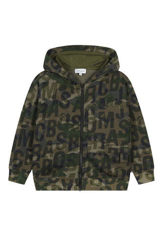 Çocuk Kapşonlu Polar Hırka - Kış Mossu