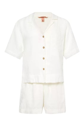 Eberjey Garment Dyed Keten Şort Takımı