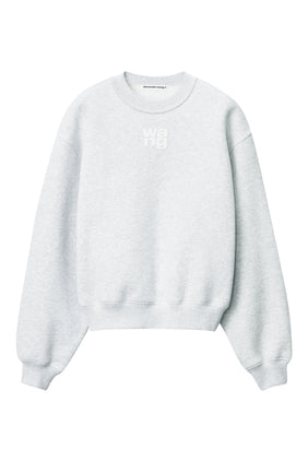 T by Alexander Wang Kadın Oversize Kış Sweatshirt - Açık/Gri