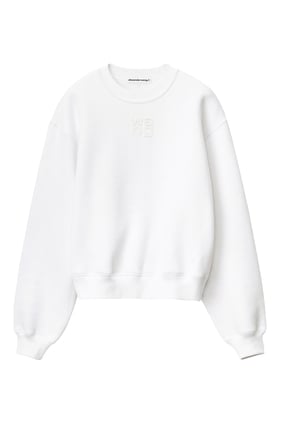 Kadın Rahat Oversize Beyaz Sweatshirt