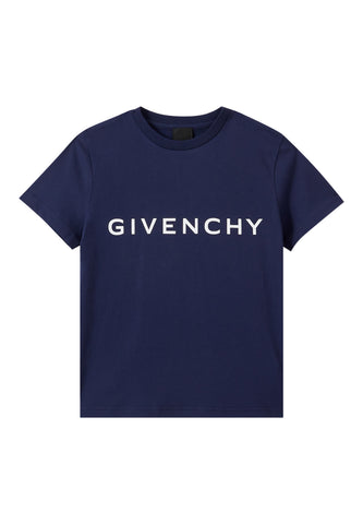 Çocuk Logo Baskılı T-Shirt - Mavi