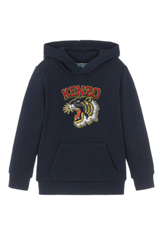 Çocuk Kaplan Grafik Nakışlı Kapüşonlu Sweatshirt