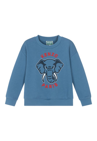 Çocuk Fil Varsity Orman Sweatshirt - Renkli