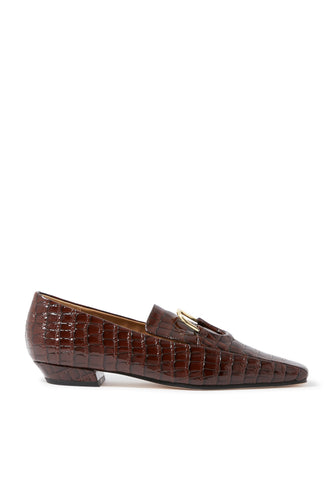 Austin Sivri Burun Loafer - Bordo