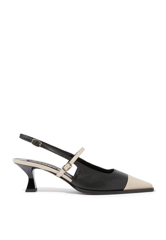 Cécile İki Renkli Slingback Topuklu Ayakkabı