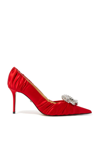 Galaxy 85 Kadın Saten Topuklu Ayakkabı