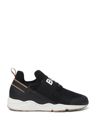 Çocuk Logolu Kaydırma Sneaker - Siyah