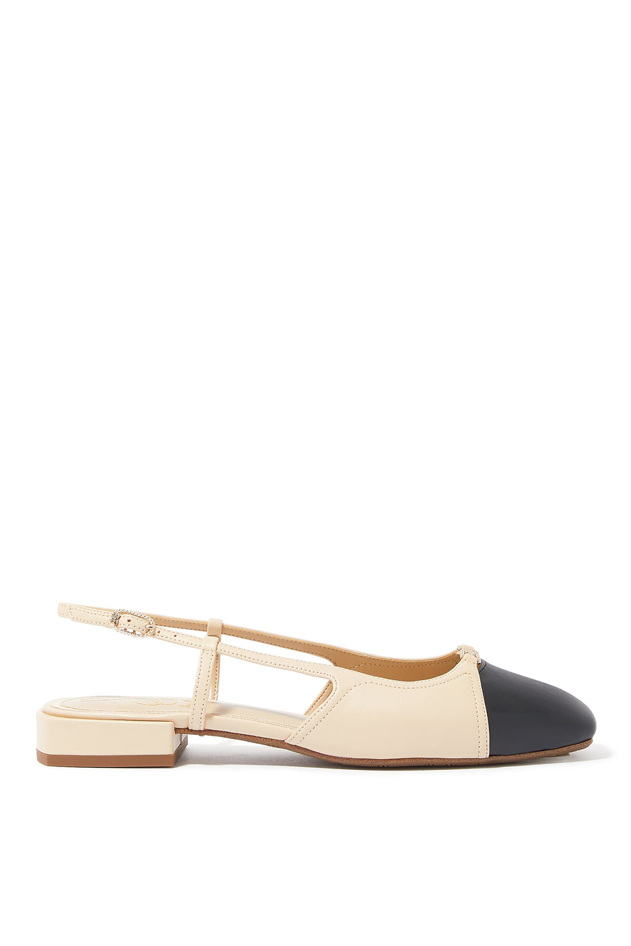 Kara Slingback Düz Ayakkabılar