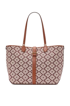 Kate Spade Çiçek Desenli Kanvas Tote Çanta - Bordo