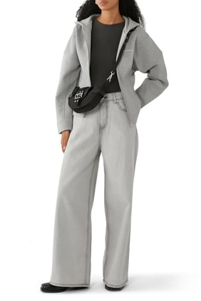 Ganni Gelecek Denim Geniş Paça Kot Pantolon