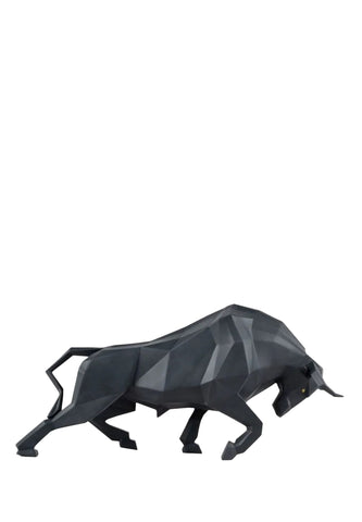 Bull Sculpture Origami Koleksiyonundan El Yapımı Porselen Boğa Heykeli