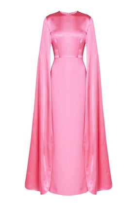 Adley Uzun Elbise - Pembe