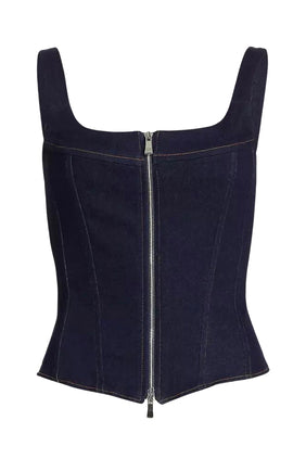 Yağmurlu Korsaj - Şık Denim Üst