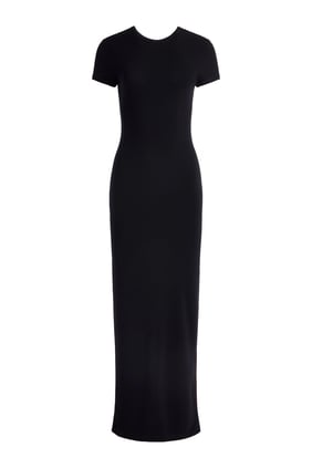 Şık Jersey Midi Elbise - Modern ve Rahat