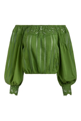 Nan Nakışlı Askısız Bluz - Şık ve Rahat