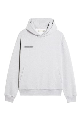 365 Kapşonlu Sweatshirt - Gri Melanj
