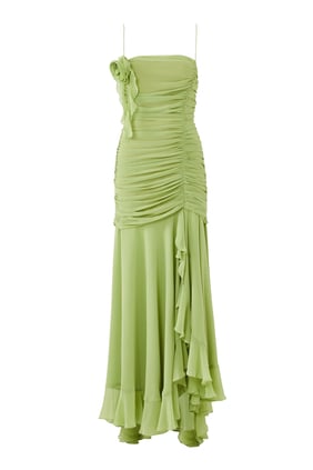 Rosado Pea Shoot Maxi Elbise
