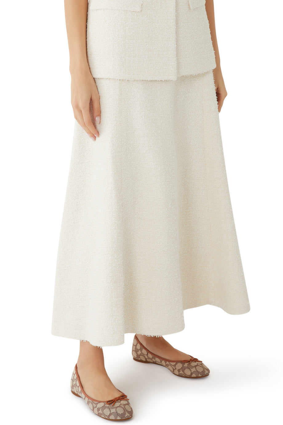 Abigail Düz Ayakkabılar - İkonik Tekstil Jakar