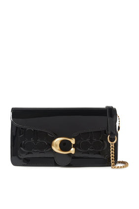 Coach Tabby İmza Patlak Deri Clutch Çanta - Siyah