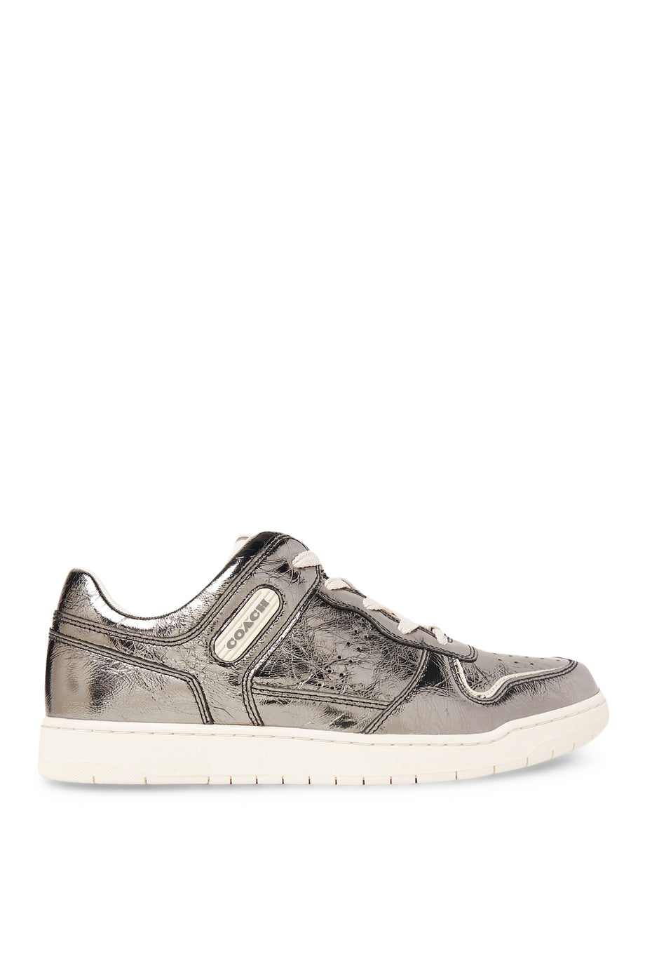 C201 Metalik Deri Düşük Top Sneakers