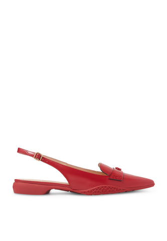 Kırmızı Carrie Skimmer Slingback Mules - Şık ve Rahat