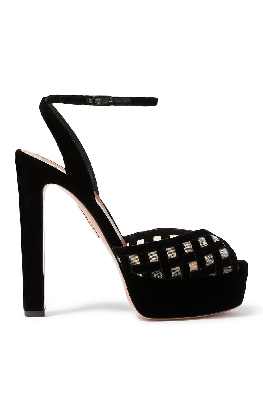 Şık Platform Kadife Sandaletler - Aquazzura