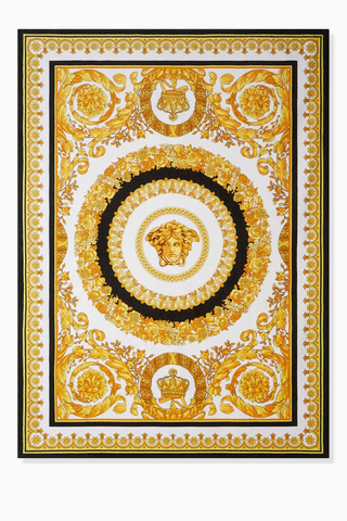 Crete de Fleur Plaj Havlusu, Pamuklu, Versace Lüks & Baskılı Tasarım
