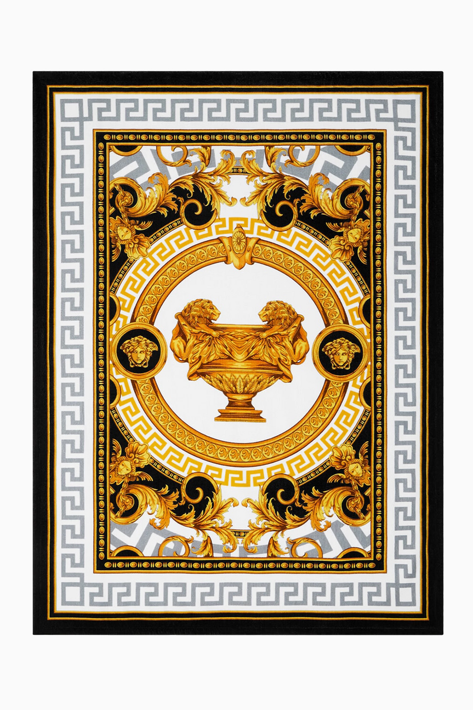 La Coupe Des Dieux Baskılı, Pamuklu, Plaj Havlusu, Versace Home, Lüks Tasarım