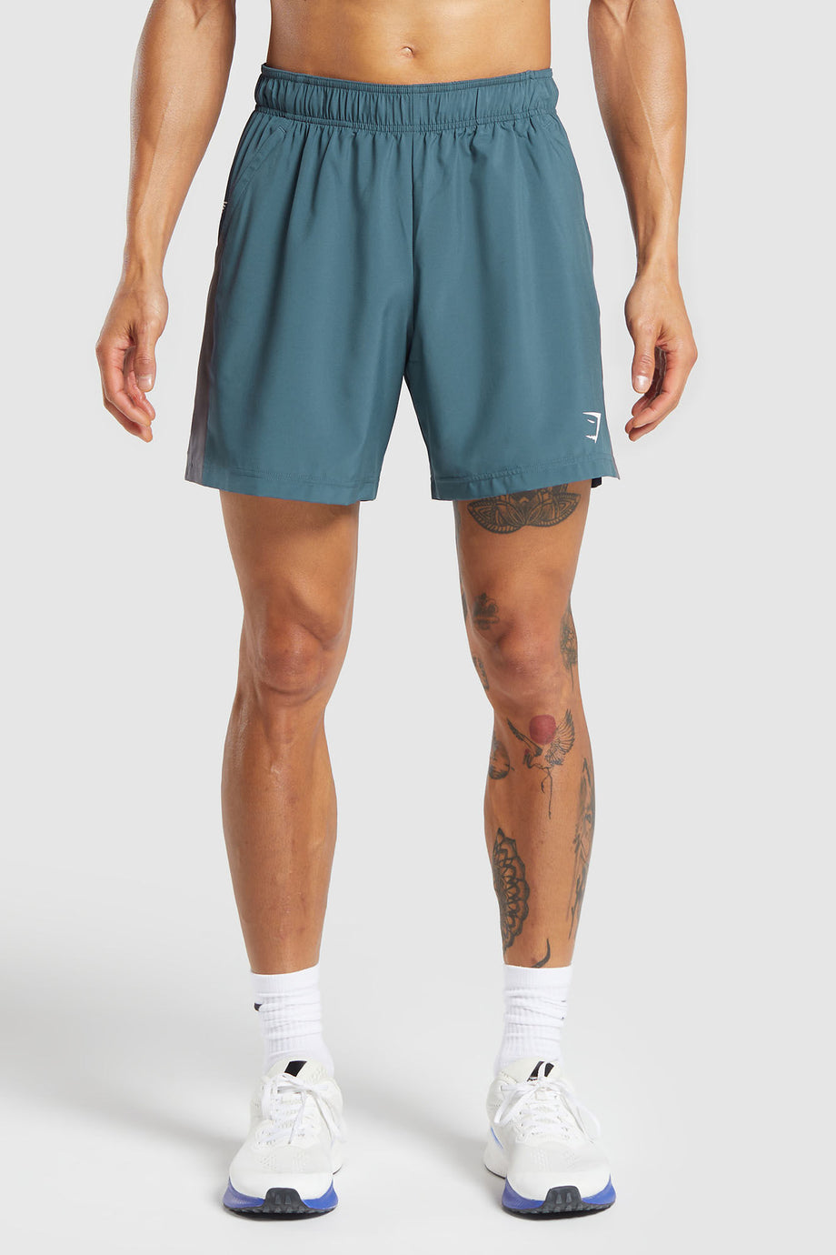 Sport 7" Slim Fit Shorts Nefes Alabilir, Yansıtıcı Logo Detaylı Erkek Şort