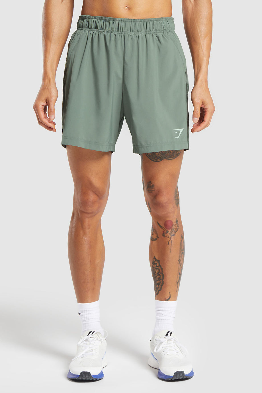 Sport 7" Slim Fit Shorts Nefes Alabilir, Yansıtıcı Logo Detaylı Erkek Şort