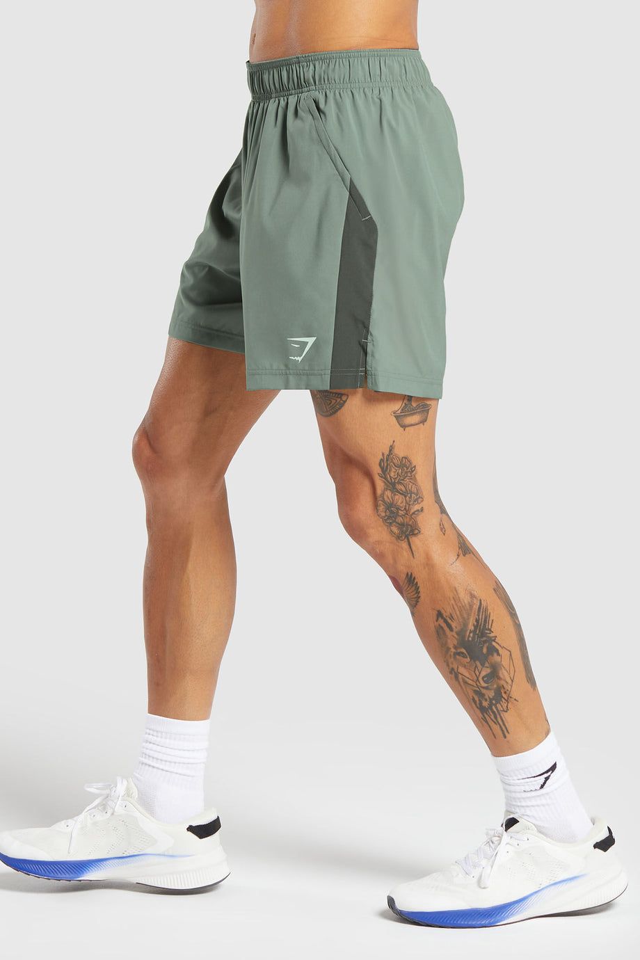 Sport 7" Slim Fit Shorts Nefes Alabilir, Yansıtıcı Logo Detaylı Erkek Şort